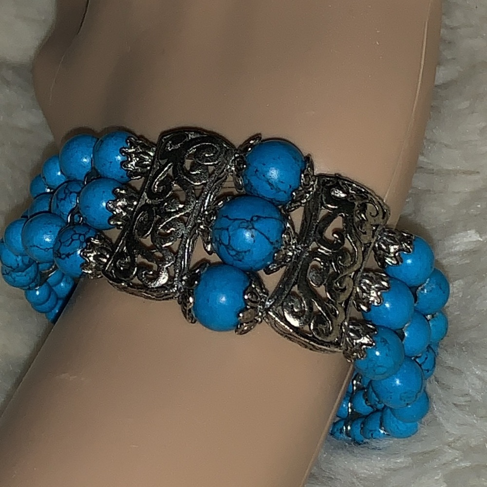 Turquoise beads bohemian bracelet